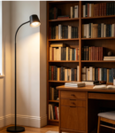 Touch-dimmable wireless LED floor lamp with interchangeable battery and light source, 126.5 cm, for living room and reading