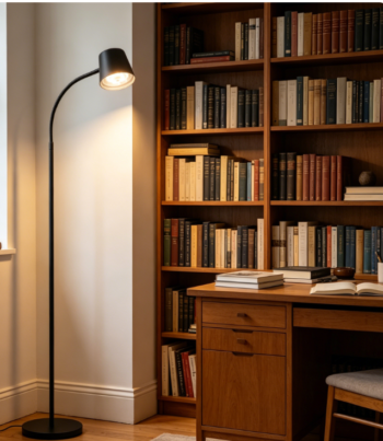 Touch-dimmable wireless LED floor lamp with interchangeable battery and light source, 126.5 cm, for living room and reading
